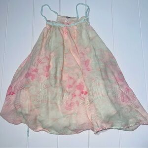 Free People Summer Tank Top Season in the Sun Shirt Print Ties L